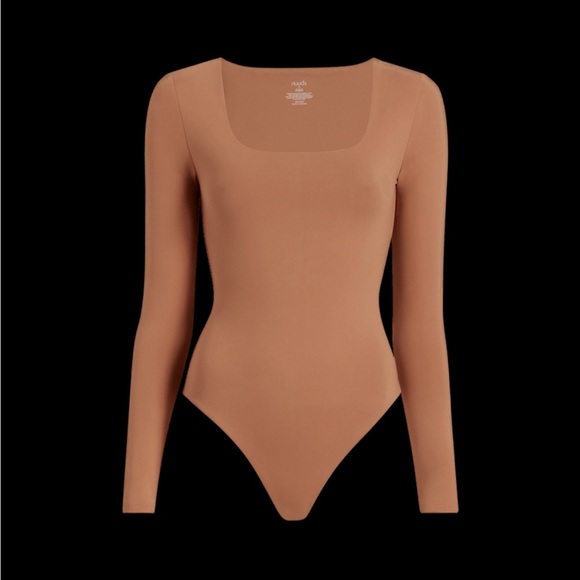Nuuds Clay Square Neck Body Suit - Picture 1 of 4